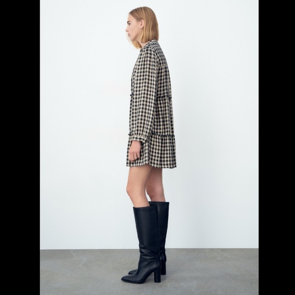 Zara plaid shirt dress - Picture 3 of 6